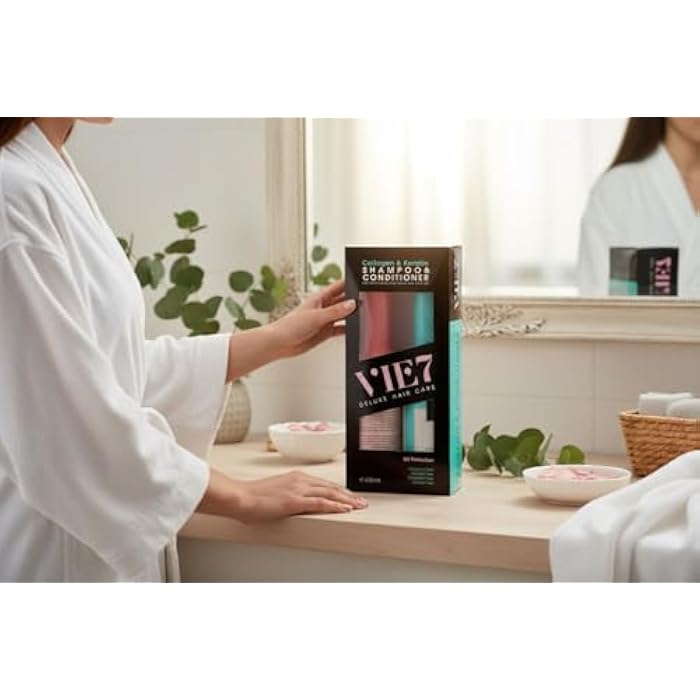 Vie 7 Sodium Free Collagen Shampoo and Conditioner Set - 400ml - Image 1